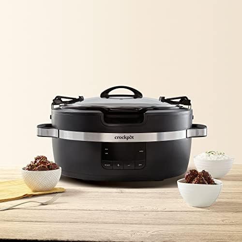 Crock-Pot Thermoshield 6 Quart Slow Cooker with Carry Handles k5y
