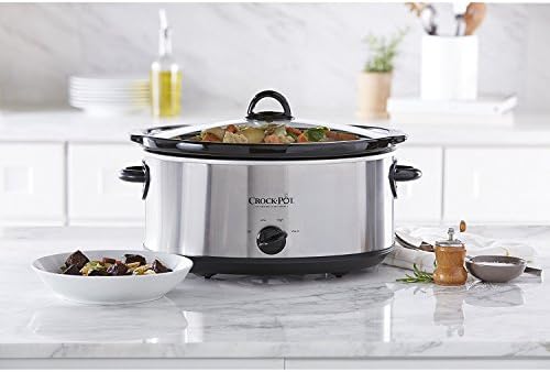 Crock-Pot 7 Quart Oval Manual Slow Cooker – Stainless Steel rx2