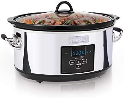 Crock-Pot 7 Quart Programmable Slow Cooker – Polished Platinum mor