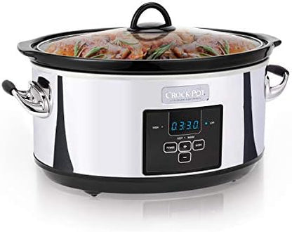 Crock-Pot 7 Quart Programmable Slow Cooker – Polished Platinum mor