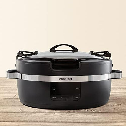 Crock-Pot Thermoshield 6 Quart Slow Cooker with Carry Handles k5y