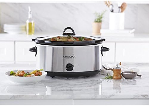 Crock-Pot 7 Quart Oval Manual Slow Cooker – Stainless Steel rx2