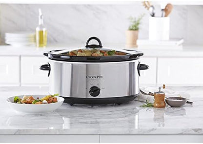 Crock-Pot 7 Quart Oval Manual Slow Cooker – Stainless Steel rx2
