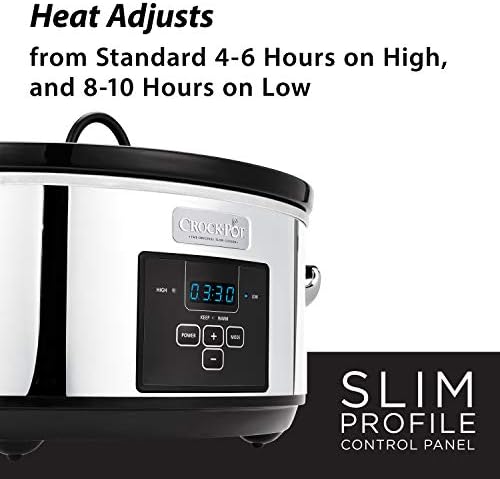 Crock-Pot 7 Quart Programmable Slow Cooker – Polished Platinum mor