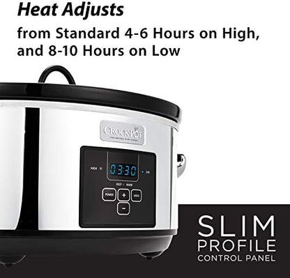 Crock-Pot 7 Quart Programmable Slow Cooker – Polished Platinum mor