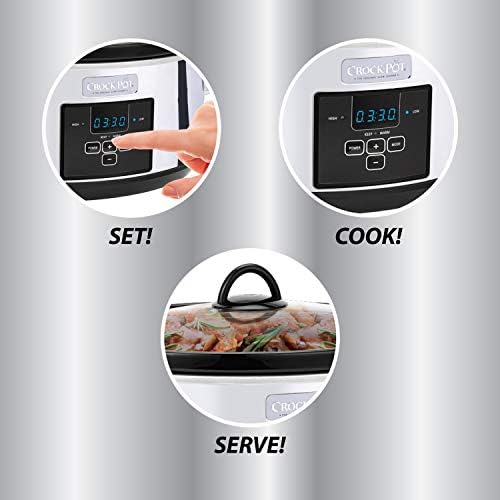Crock-Pot 7 Quart Programmable Slow Cooker – Polished Platinum mor