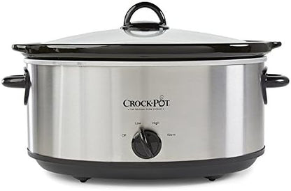 Crock-Pot 7 Quart Oval Manual Slow Cooker – Stainless Steel rx2