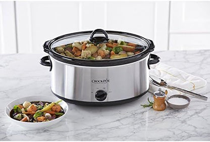 Crock-Pot 7 Quart Oval Manual Slow Cooker – Stainless Steel rx2