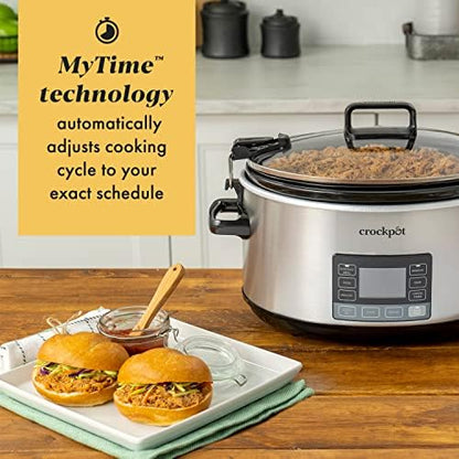 Crock-Pot 7 Quart Portable Programmable Slow Cooker with Timer 42i
