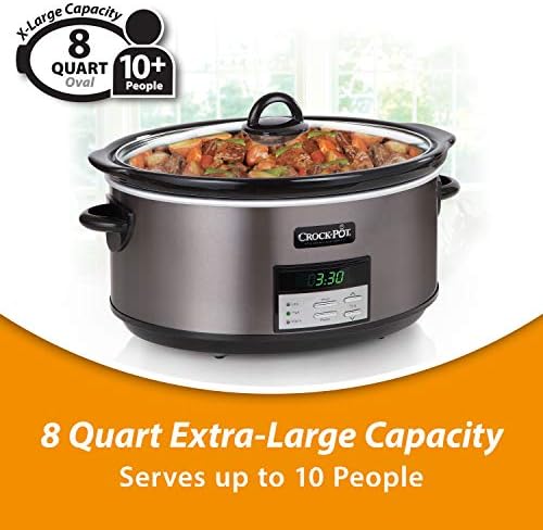 Crock-Pot 8 Quart Programmable Slow Cooker with Auto Warm vr1