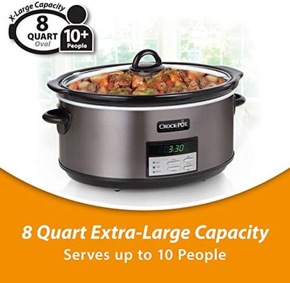 Crock-Pot 8 Quart Programmable Slow Cooker with Auto Warm vr1
