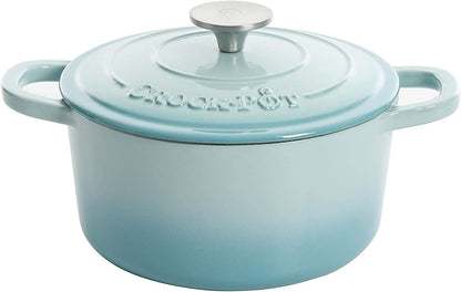 Crock-Pot 3 Quart Enameled Cast Iron Dutch Oven – Aqua ocg