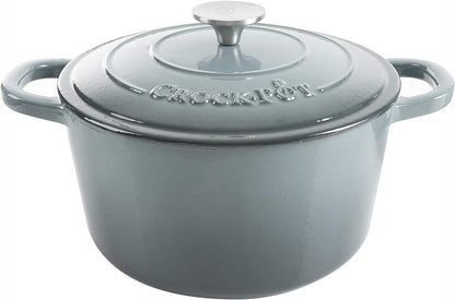 Crock-Pot 3 Quart Enameled Cast Iron Dutch Oven – Aqua ocg